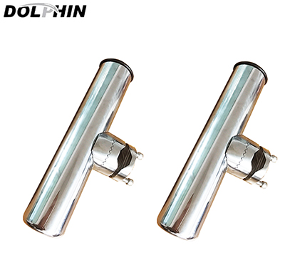 Pair of Dolphin 1in - 1 1/4in adjustable stainless rod hoder