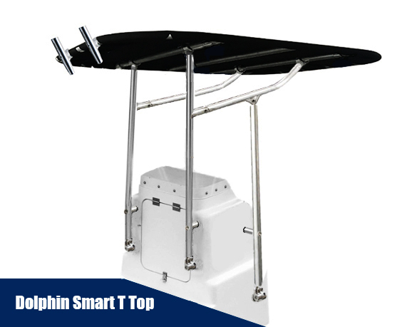 Dolphin Smart Heavy Duty T Top Anodized W/ balck canopy - Affordable Option