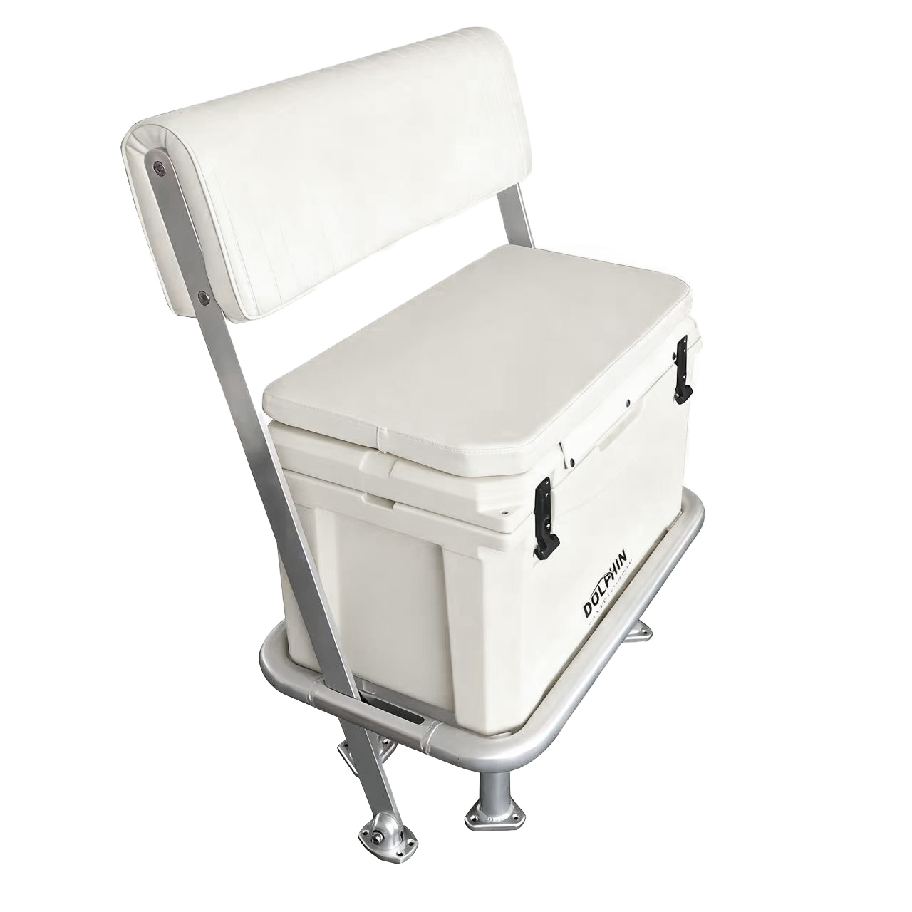 Dolphin 85QT (80L) fishing cooler & leaning post